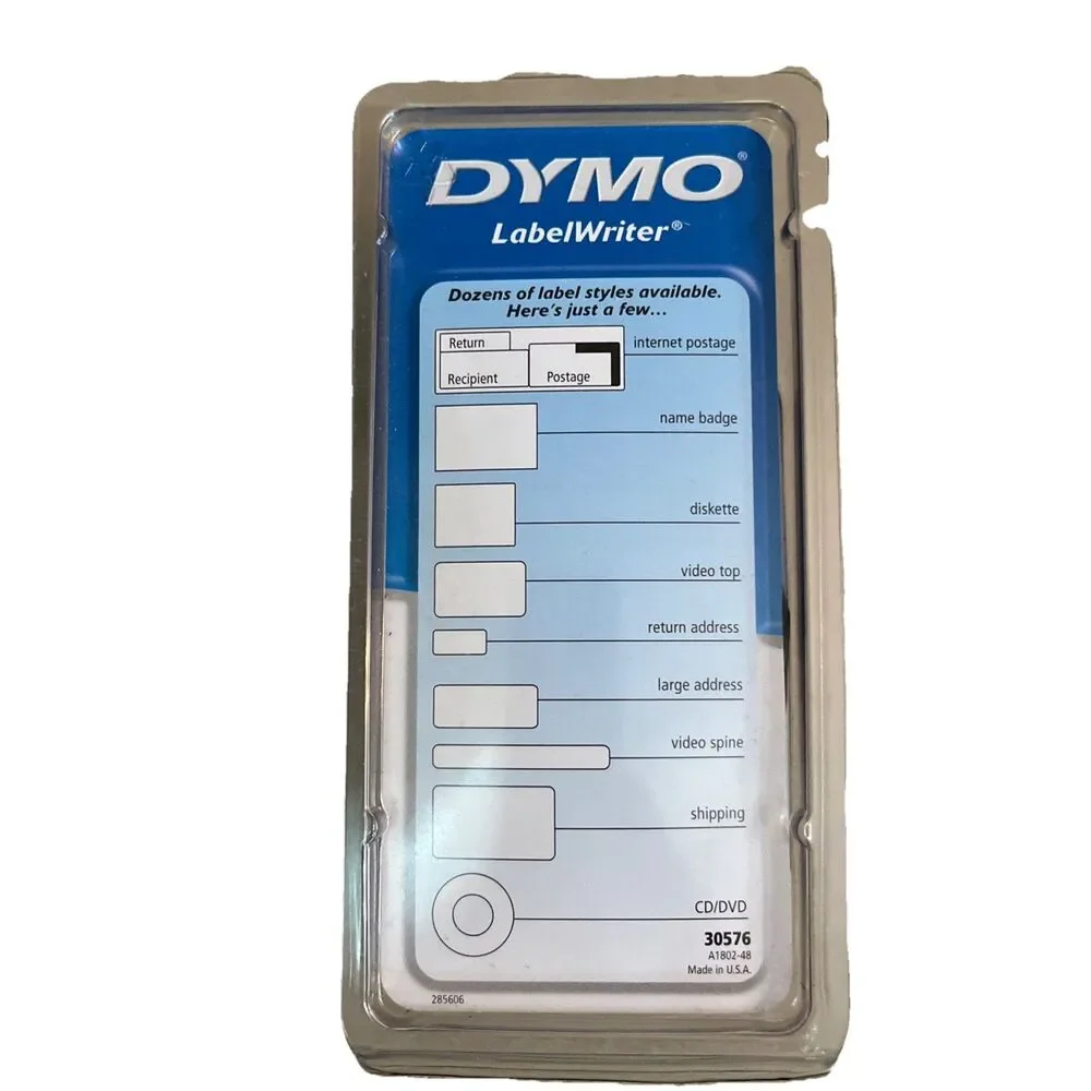 DYMO 30576 LW White Folder Labels 9/16 x 3-7/16 Lot 2 Rolls 260 Labels New